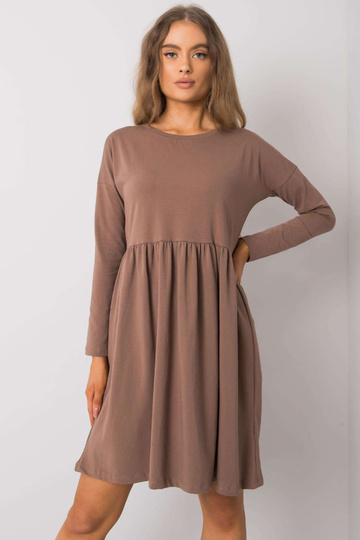 Kávové šaty Vega RUE PARIS 2