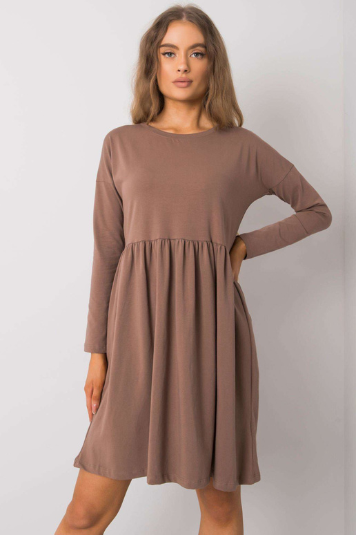 Kávové šaty Vega RUE PARIS