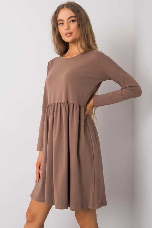 Kávové šaty Vega RUE PARIS