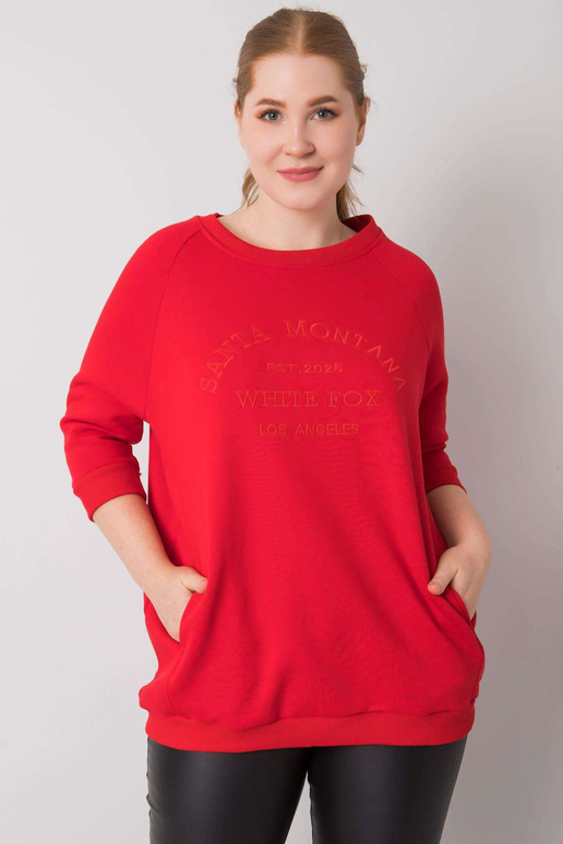 Mikina s kapucí Vincente Red Plus Size Mikina s kapucí Vincente Red Plus Size