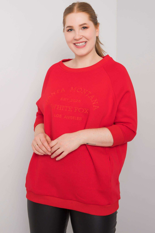 Mikina s kapucí Vincente Red Plus Size Mikina s kapucí Vincente Red Plus Size