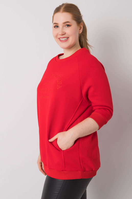 Mikina s kapucí Vincente Red Plus Size Mikina s kapucí Vincente Red Plus Size