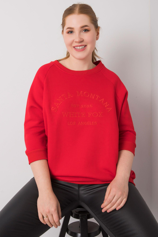 Mikina s kapucí Vincente Red Plus Size Mikina s kapucí Vincente Red Plus Size