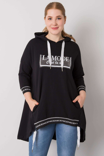 Černá mikina Belina s nášivkou