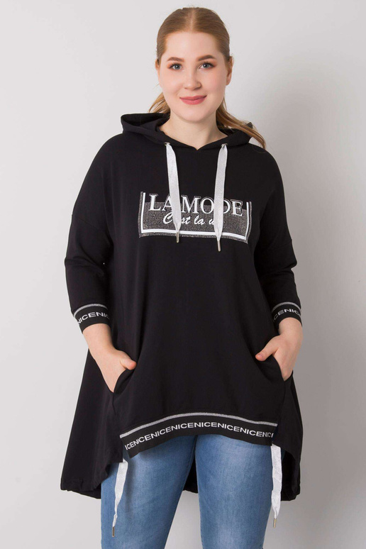 Černá mikina Belina s nášivkou