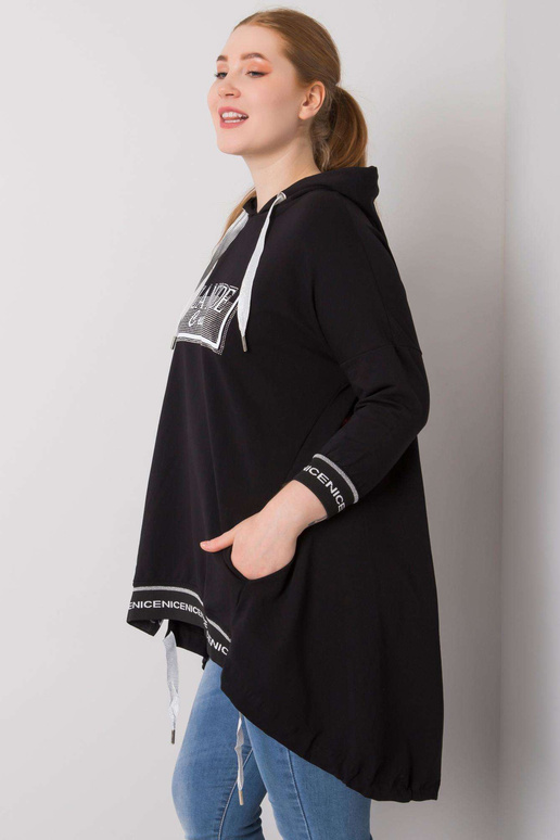 Černá mikina Belina s nášivkou