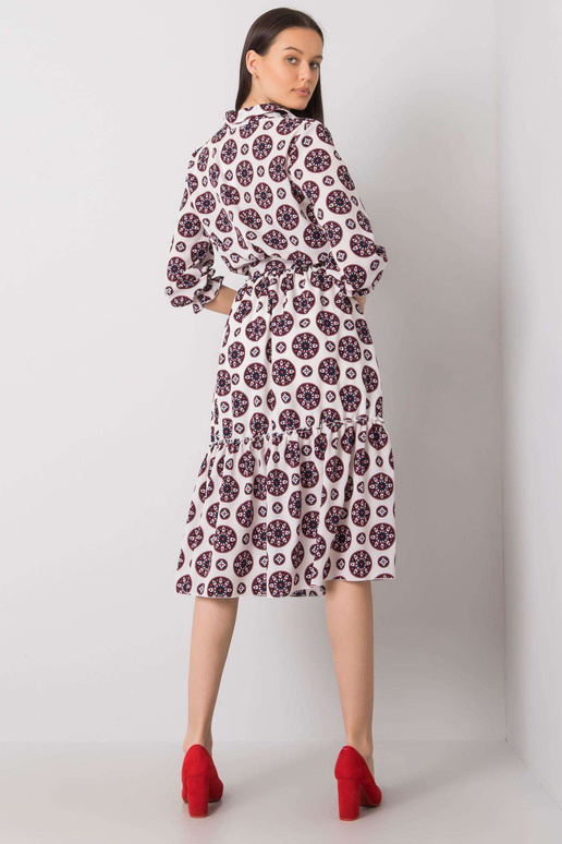 Bílé a červené šaty s potiskem Avelina