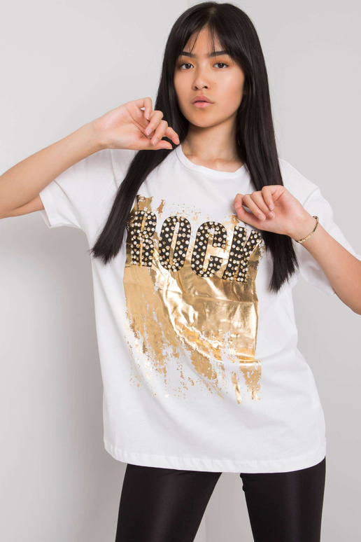 Bílé tričko s potiskem Ginger Bílé tričko s potiskem Ginger