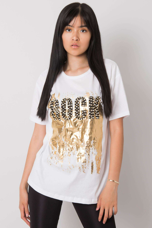 Bílé tričko s potiskem Ginger Bílé tričko s potiskem Ginger