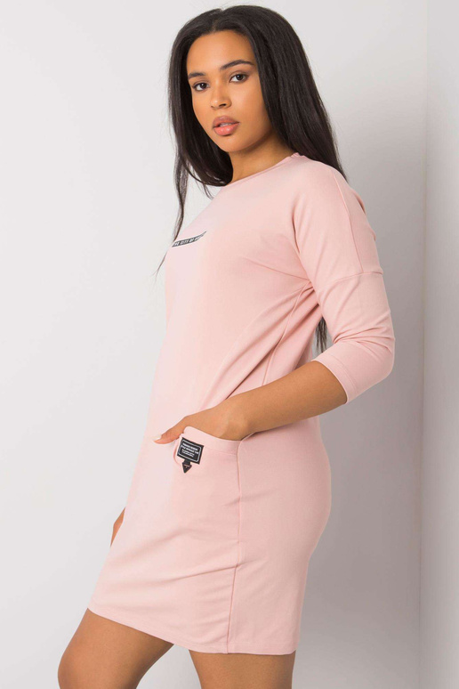 Špinavé růžové šaty větší velikosti s...