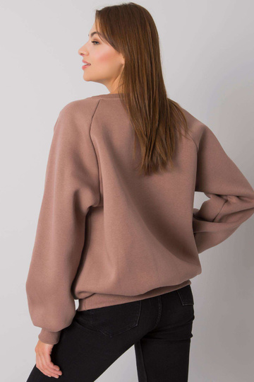 Tmavě béžová mikina s...