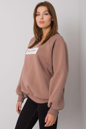 Tmavě béžová mikina s... 2