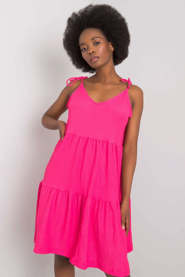 Růžové volánové šaty Manon...