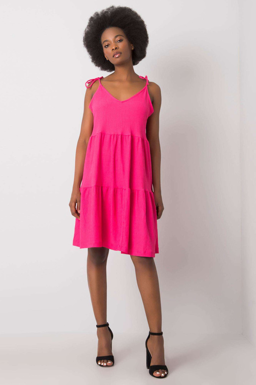 Růžové volánové šaty Manon RUE PARIS