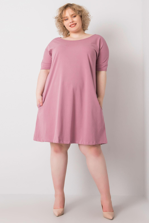 Špinavé růžové šaty Bellamy Plus Size
