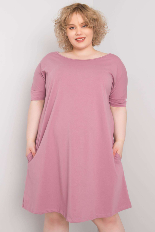 Špinavé růžové šaty Bellamy Plus Size