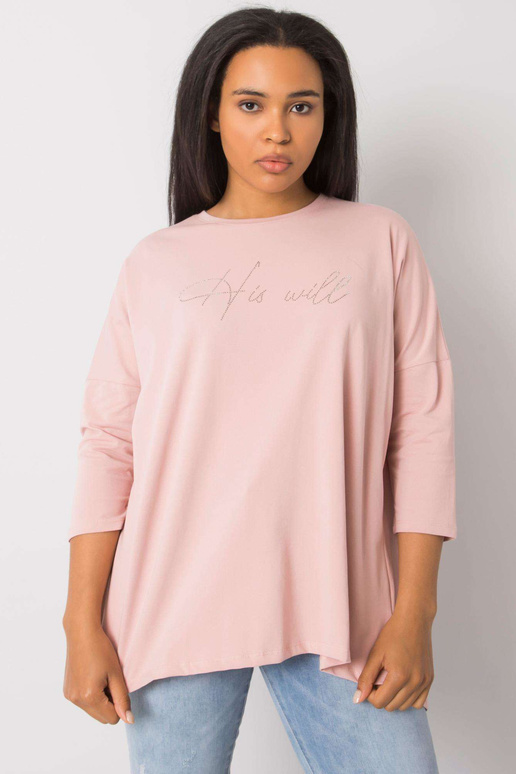 Špinavě růžová halenka plus size s...