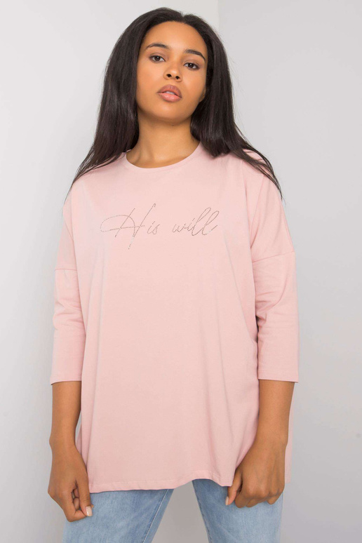 Špinavě růžová halenka plus size s...