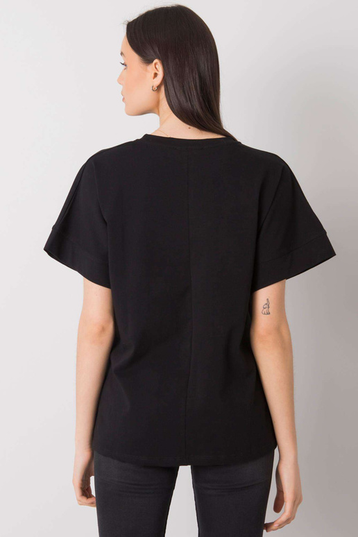 Černé tričko s potiskem Caddy RUE PARIS