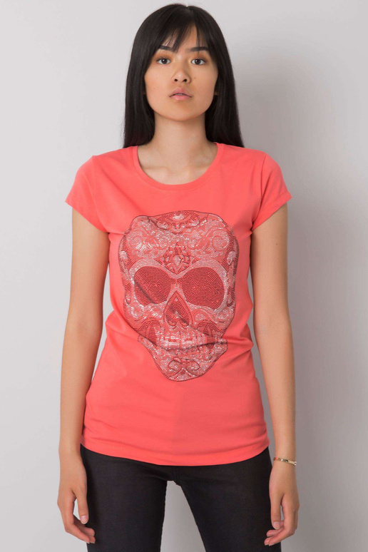 Korálové tričko s lebkou