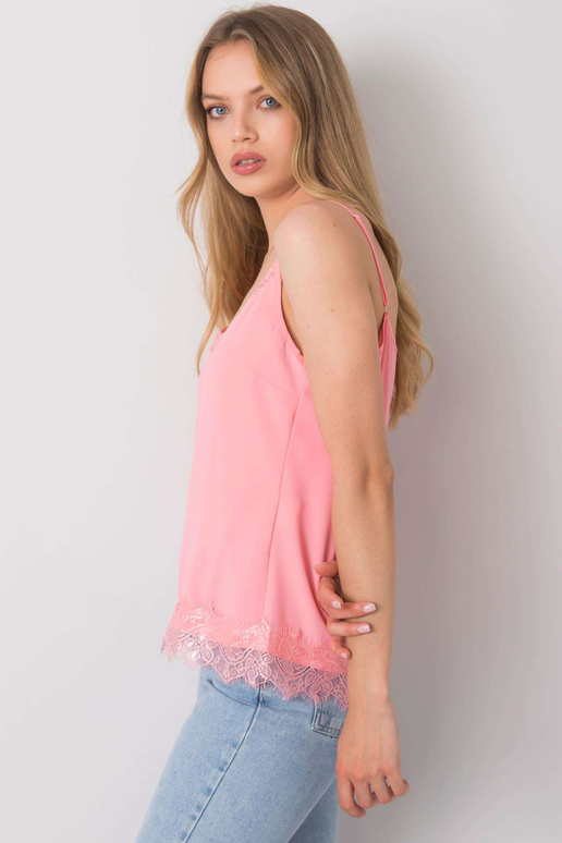 Světle růžový dámský top Leyla Lace