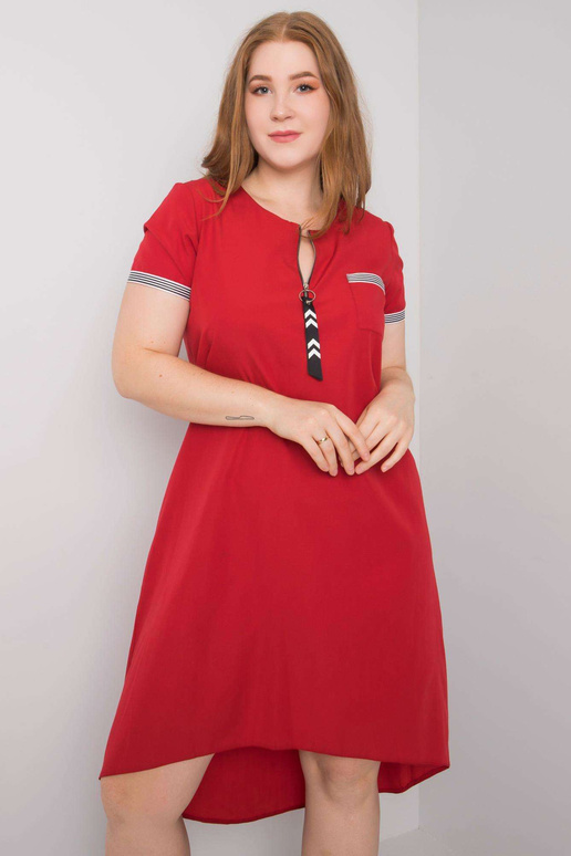 Bavlněné šaty Viana Red Plus Size