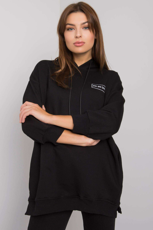 Černá mikina s kapsami značky Leora