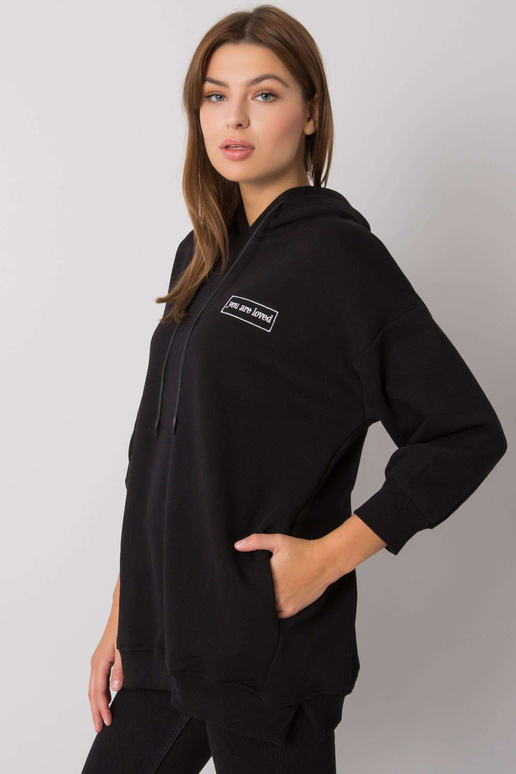 Černá mikina s kapsami značky Leora