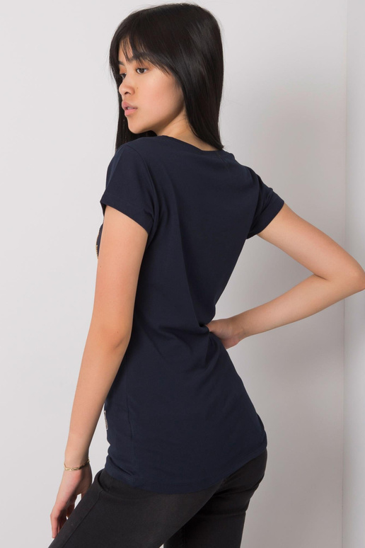 Tmavě modré tričko s nášivkou Haley