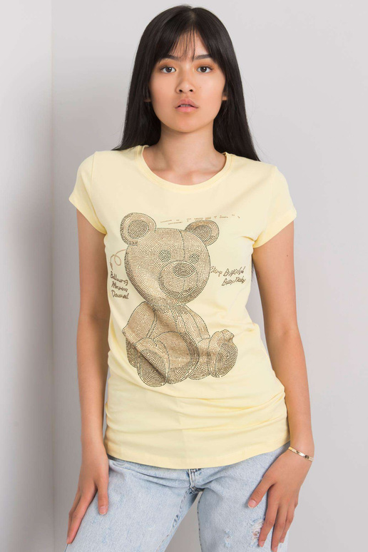 Světle žluté tričko s nášivkou Misha