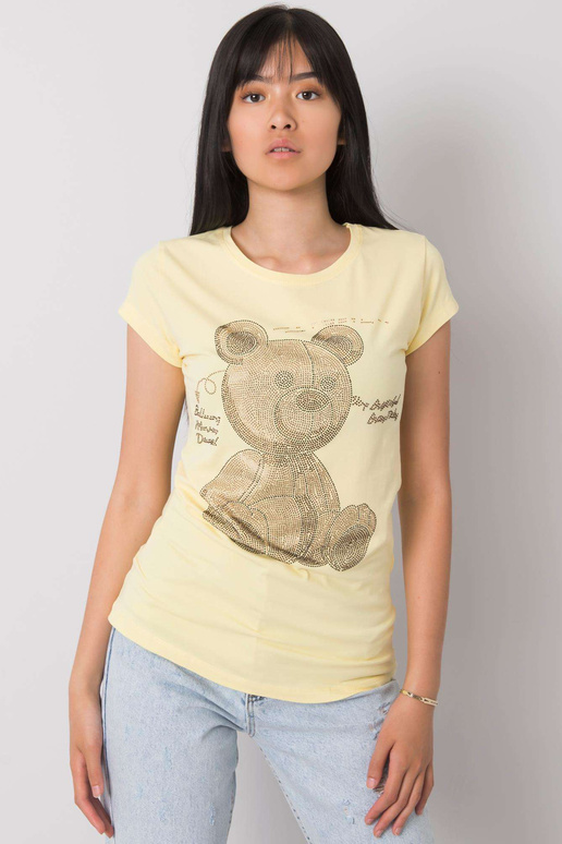 Světle žluté tričko s nášivkou Misha
