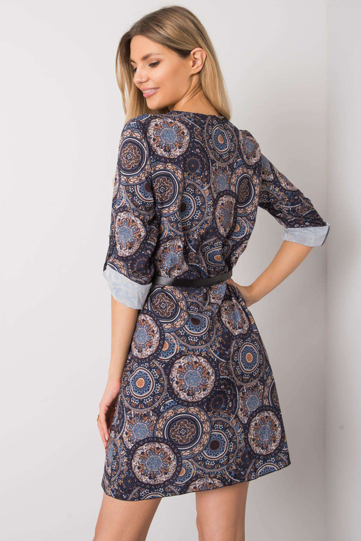 Tmavě modré šaty se vzory Kaipo