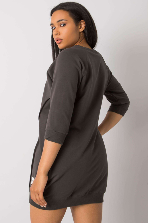 Tmavé khaki bavlněné šaty Karissa...