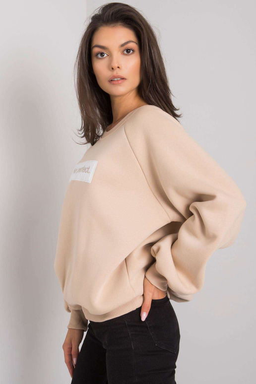 Jordyho světle béžová mikina bez kapuce