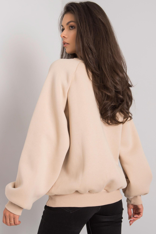 Jordyho světle béžová mikina bez kapuce