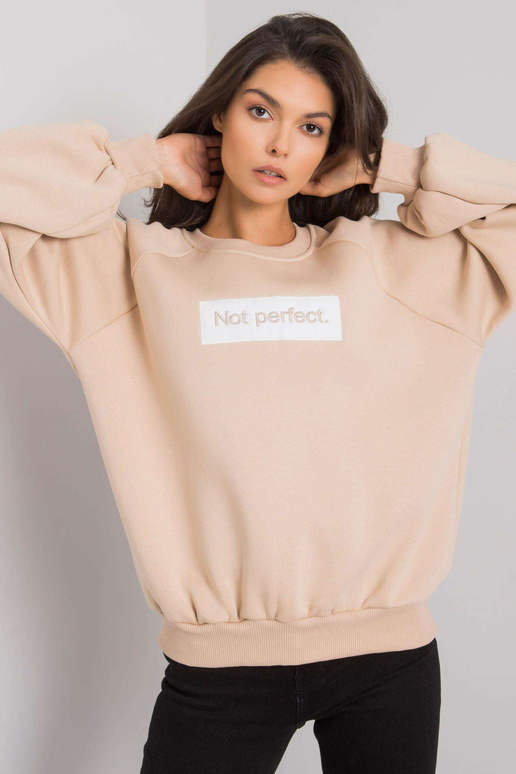 Jordyho světle béžová mikina bez kapuce