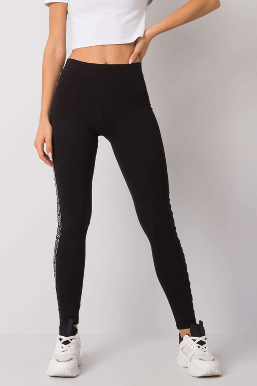 Černostříbrné legíny s pruhy Akemi...