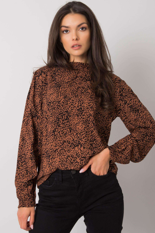 Royova hnědá viskózová halenka FRESH...