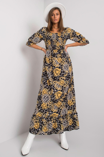 Černožluté vzorované šaty...