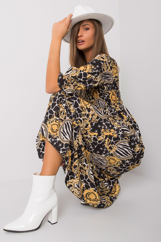Černožluté vzorované šaty od Bevelyn Černožluté vzorované šaty od Bevelyn