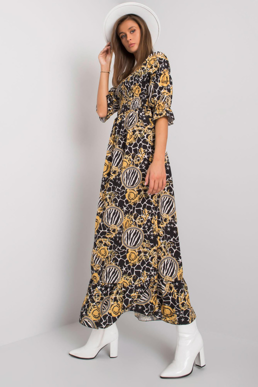 Černožluté vzorované šaty od Bevelyn Černožluté vzorované šaty od Bevelyn