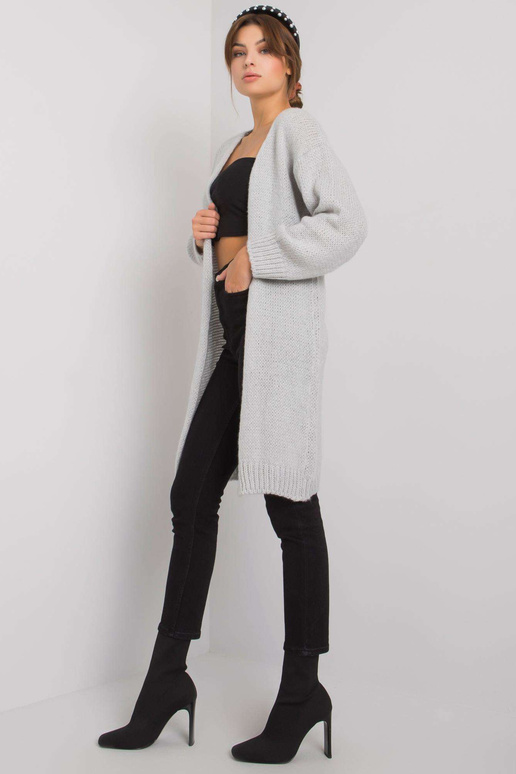 Yohana OCH BELLA Šedý pletený cardigan