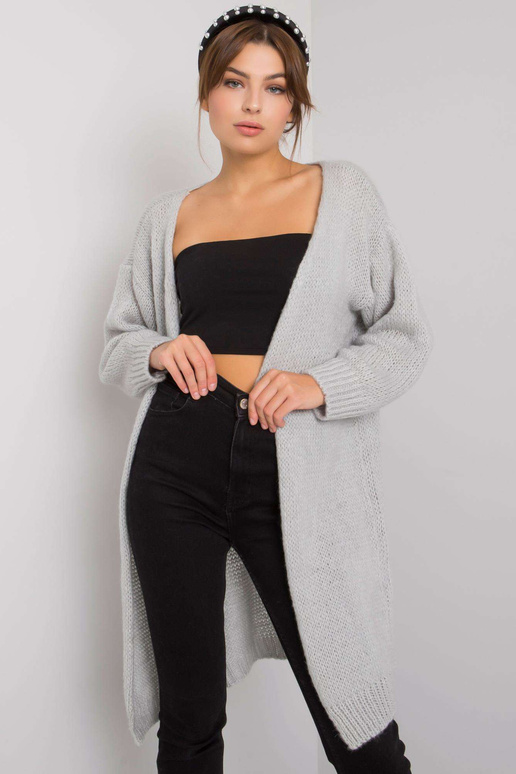 Yohana OCH BELLA Šedý pletený cardigan