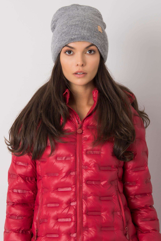 Dámská čepice s čepicí šedé barvy