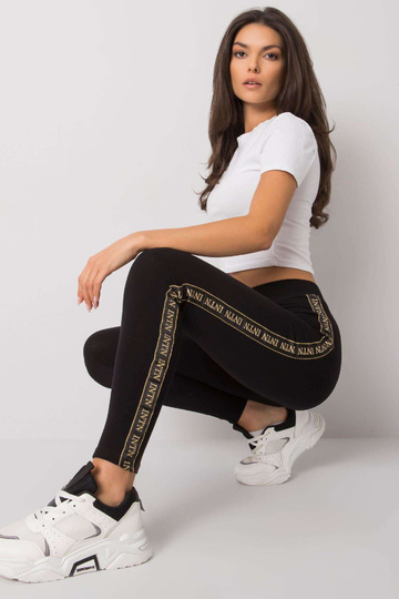 Černozlaté legíny s pruhy...