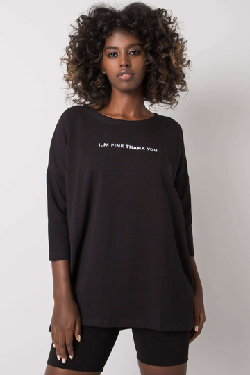 Černá halenka s nápisem Kaylyn