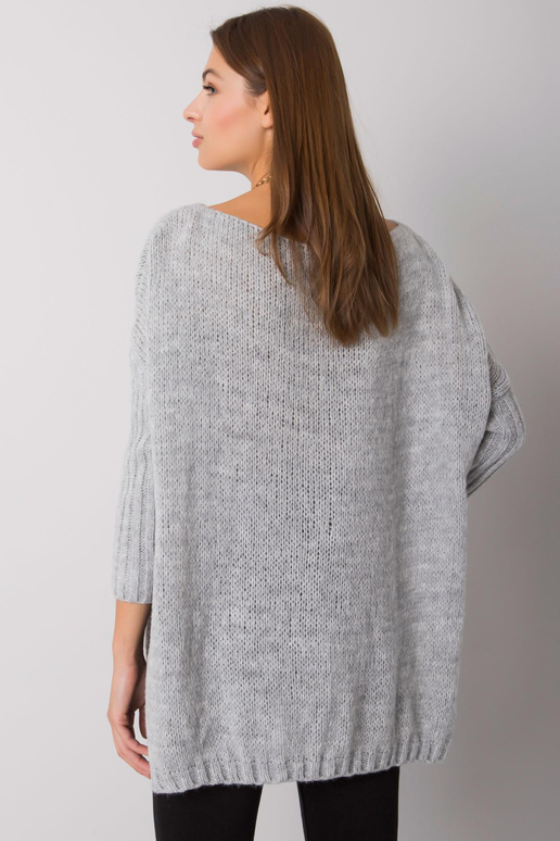 Šedý volný svetr Tiffianie OCH BELLA Šedý volný svetr Tiffianie OCH BELLA