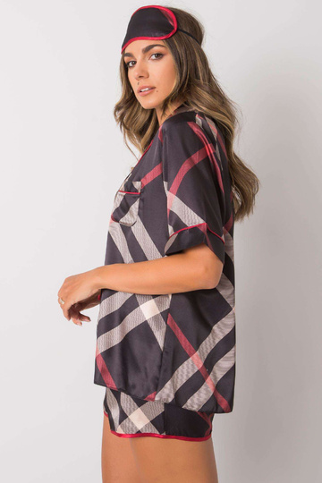 Černé dvoudílné kostkované...