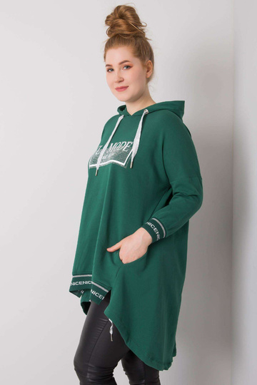 Tmavě zelená mikina s... 2