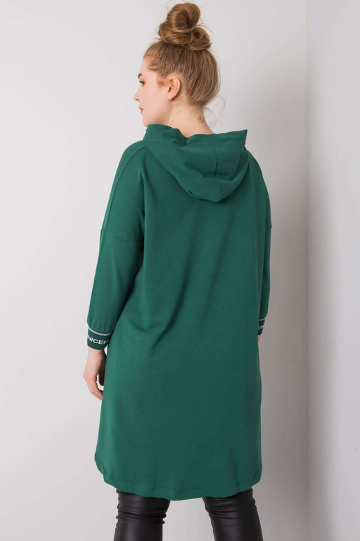 Tmavě zelená mikina s nášivkou Belina